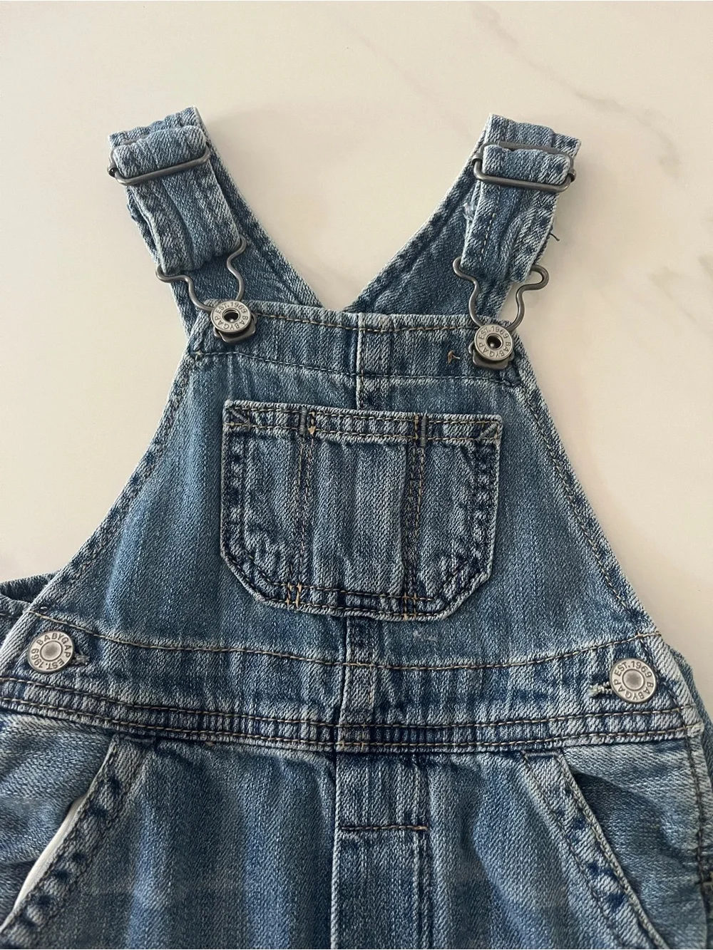 Baby Gap Denim Unisex Overalls Size 6-12M